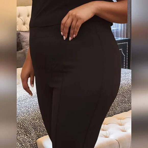 Jones New York black tumy Control Black Stretch Pants - Picture 2 of 8